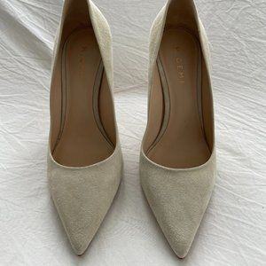 M. Gemi Esatto 90MM Stiletto in Sand Suede, Size 38.5
